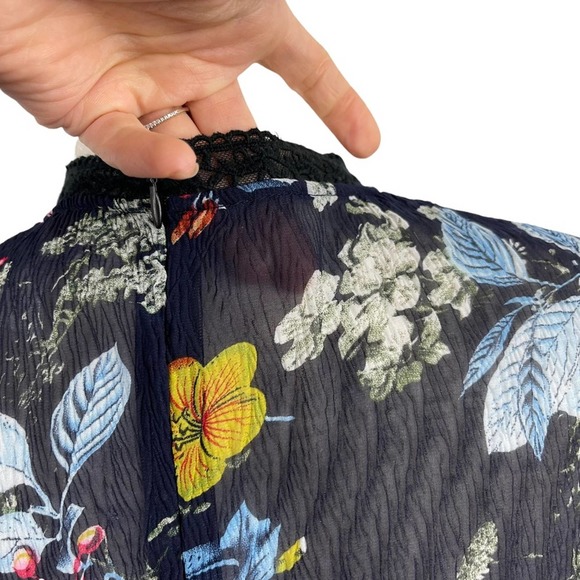 Anthropologie Foxiedox Andora Farfara Floral Lace Mini Dress Sheer Size Small - Picture 10 of 15